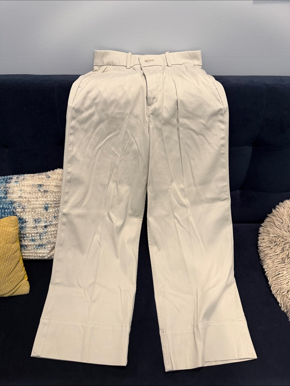 Spanx Cream Pleated Dress Pants